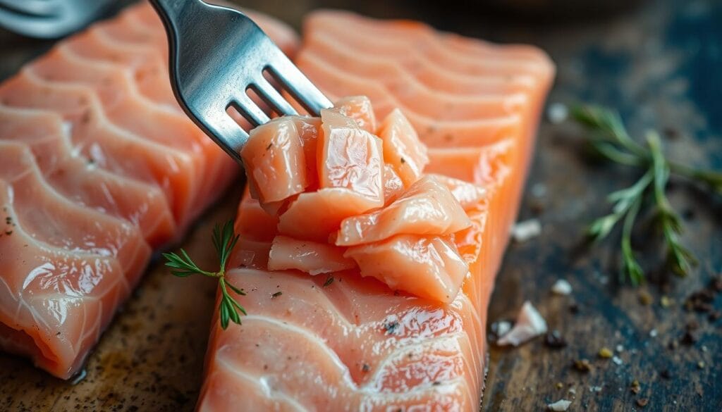 Flaking Salmon