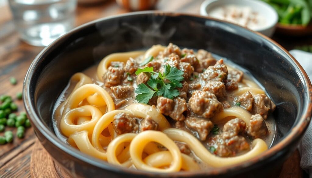beef and noodles