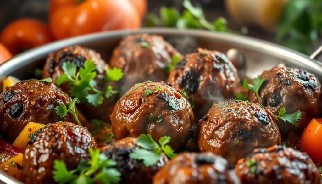 pan-seared meatballs