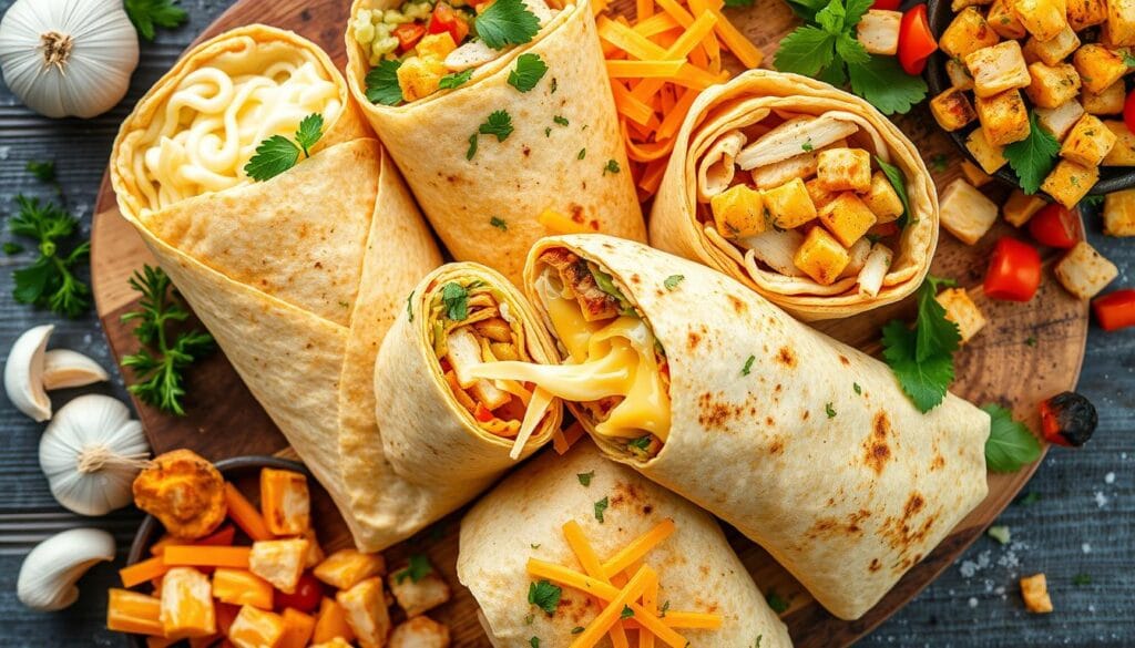 Cheesy Chicken Wraps Cheese Varieties