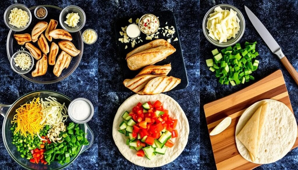 Easy Chicken Wraps Preparation Steps