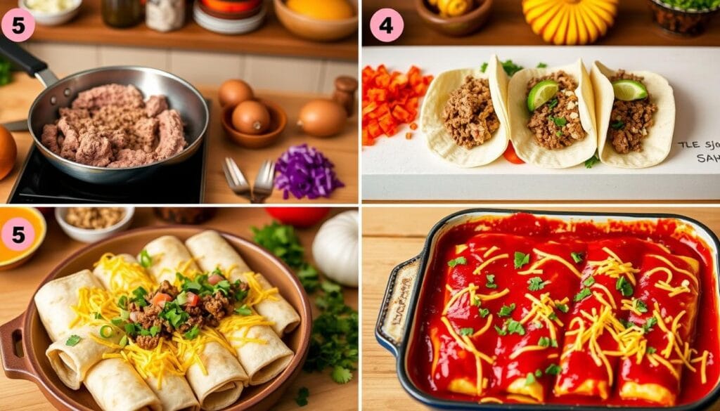 Ground Beef Enchiladas Step-by-Step Recipe