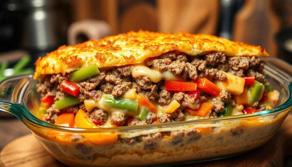 Hearty Beef Casserole Layering