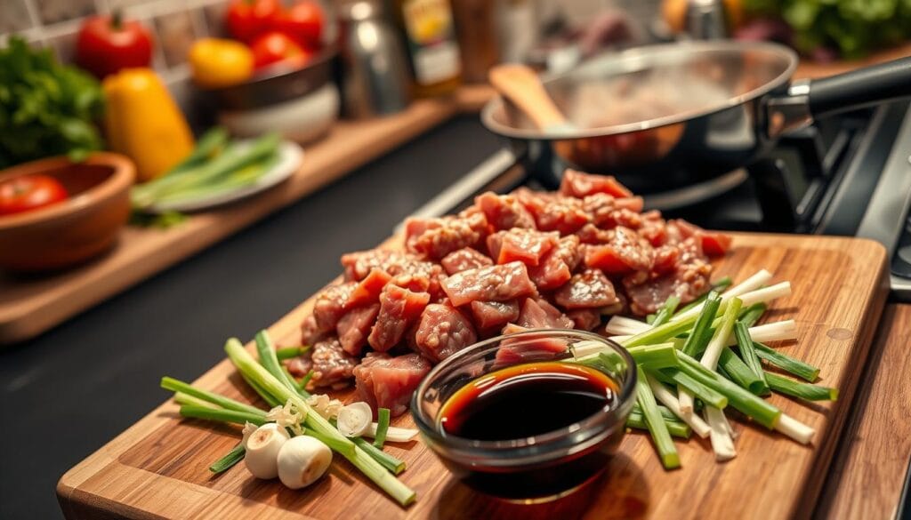 Mongolian Beef Sauce Preparation