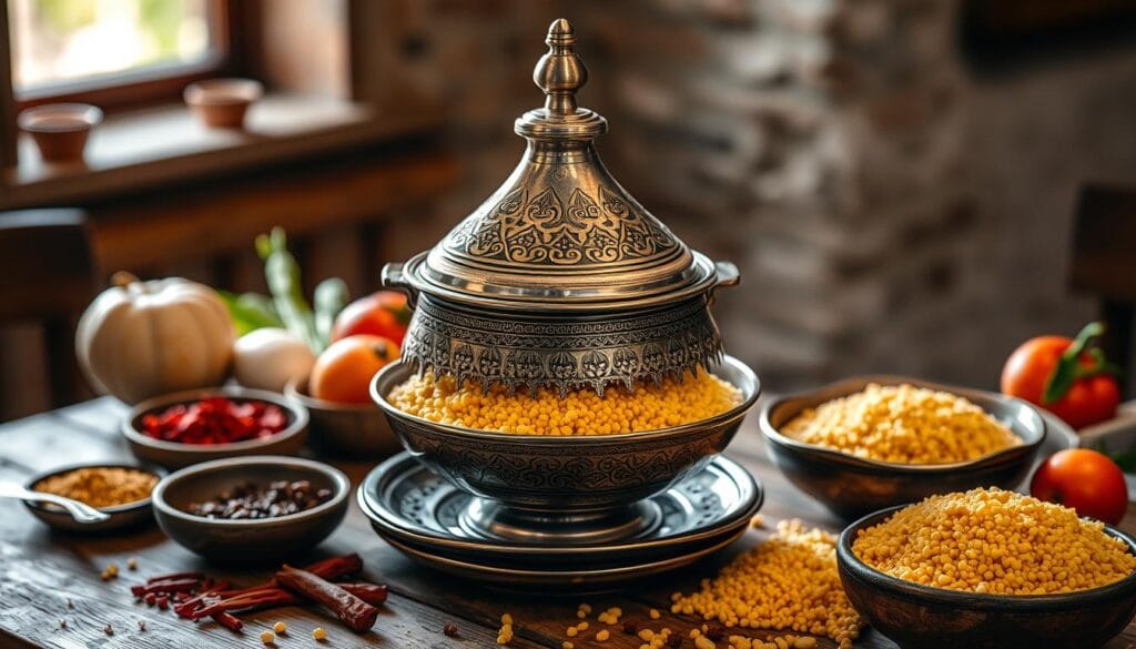 Traditional Moroccan Couscoussier Cooking Vessel