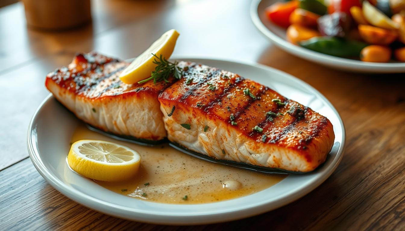 grilled salmon fillet